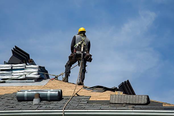Professional Gutter Installation technician working in Cobalt, CT